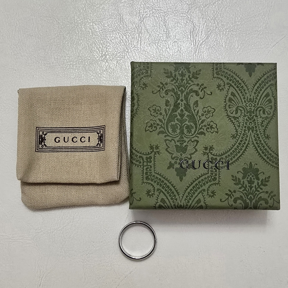 Unisex Gucci Blind For Love Silver Band Ring Size   9 US - Picture 12 of 12